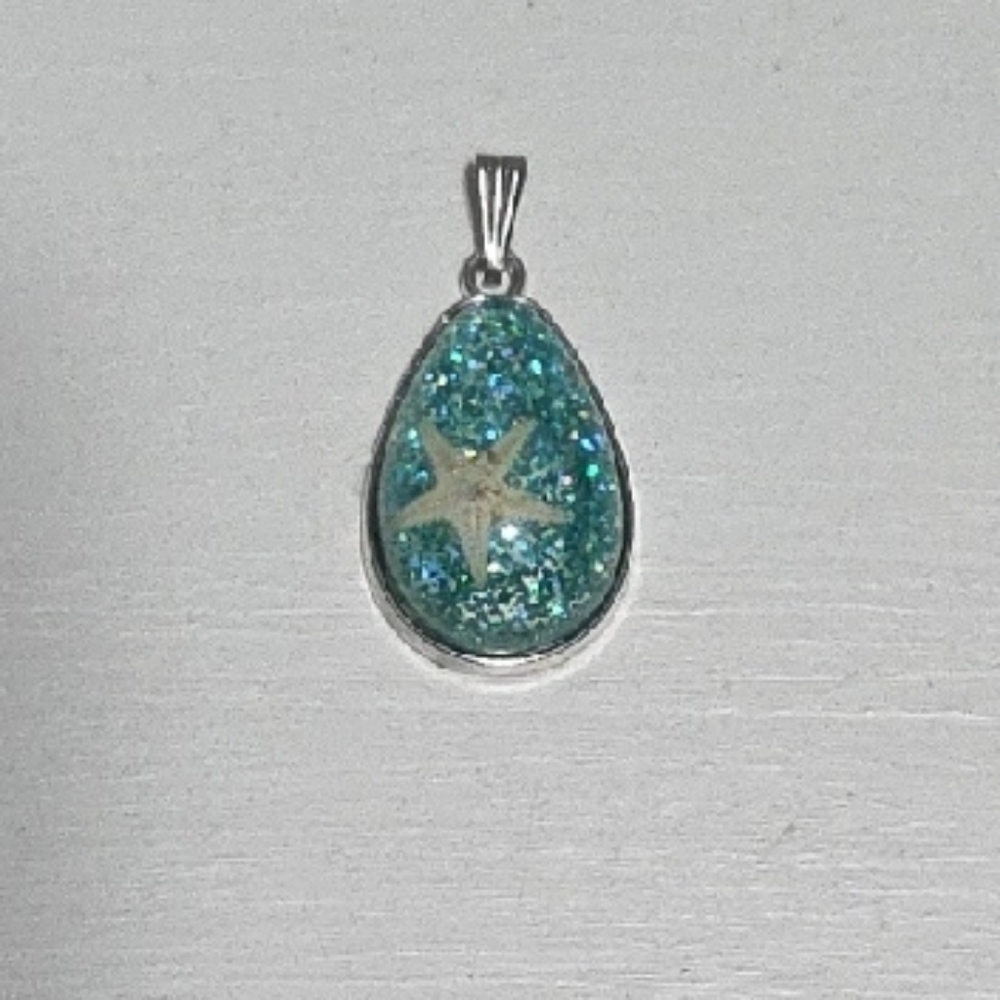 Starfish Teardrop Pendant